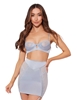 Additional LIGHT BLUE view of product SIENNA 3PC BRA AND SKIRT SET with color code LB