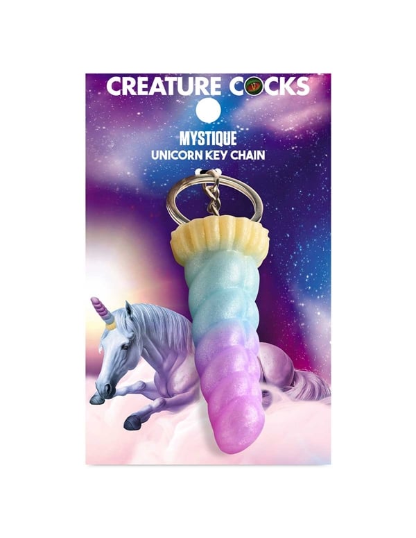 Creature Cocks - Mystique Unicorn Keychain ALT3 view Color: MC