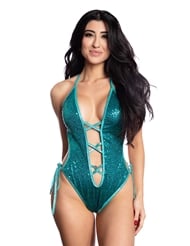 Front view of ASHLEY ROMPER - SEQUINS