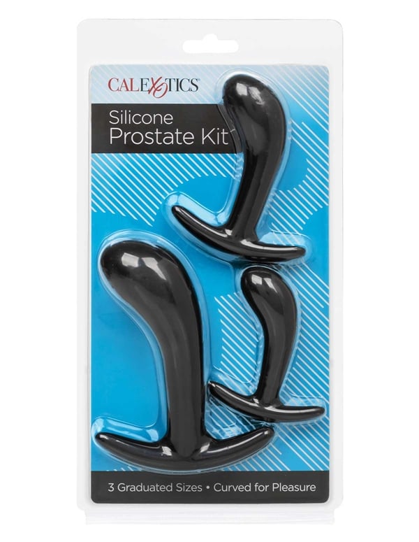 Silicone Prostate 3Pc Kit ALT6 view Color: BK