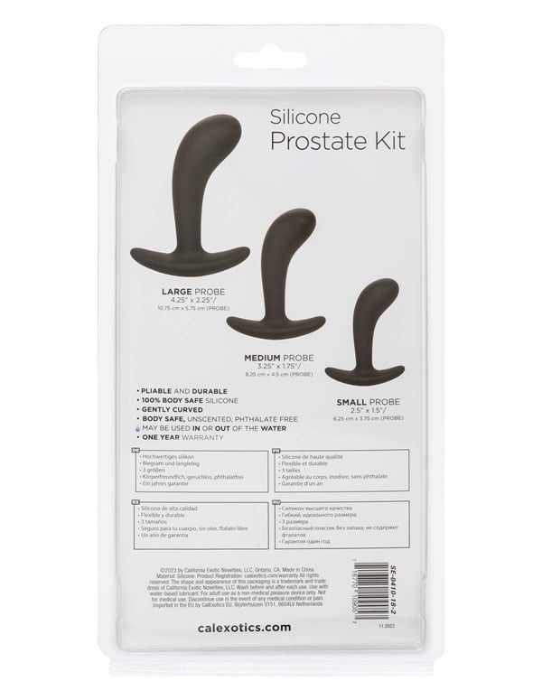 Silicone Prostate 3Pc Kit ALT7 view Color: BK