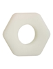 Additional CLEAR view of product ALPHA - GLOW-IN-THE-DARK LIQUID SILICONE PROLONG SEXAGON RING with color code CL