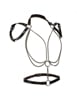 Additional BLACK view of product EUPHORIA - PLUS SIZE MULTI CHAIN HALTER with color code BK