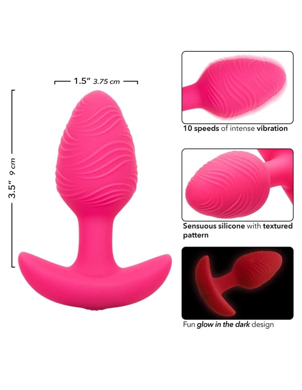 Cheeky - Vibrating Glow-In-The-Dark Butt Plug ALT6 view Color: PK