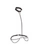 Additional BLACK view of product EUPHORIA - PLUS SIZE CHAIN HALTER WITH COLLAR AND LEASH with color code BK