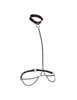 Additional BLACK view of product EUPHORIA - CHAIN HALTER WITH COLLAR AND LEASH with color code BK