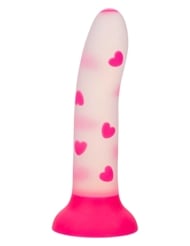Front view of GLOW STICK - GLOW-IN-THE-DARK HEART DILDO
