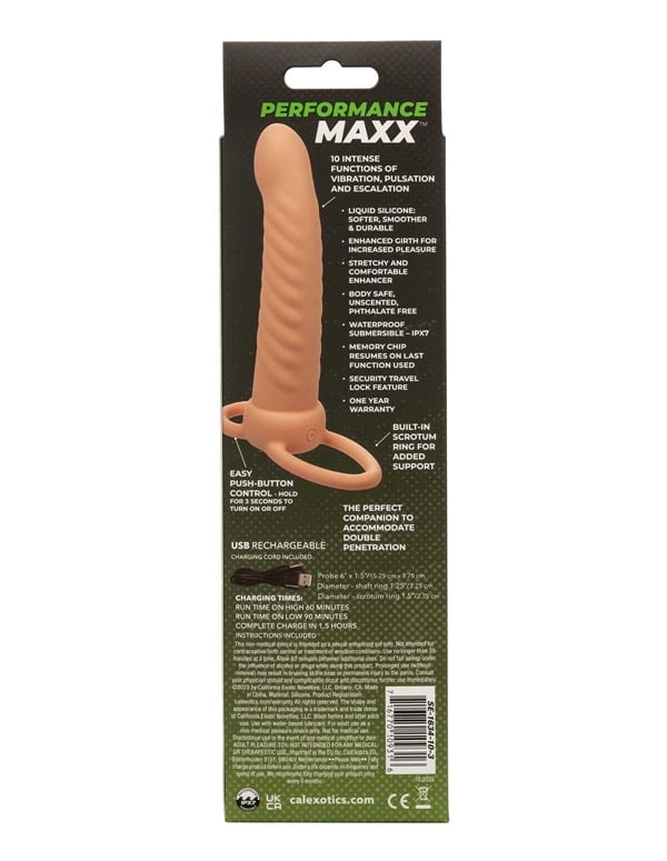 Performance Maxx - Rechargeable Ribbed Light Dual Penetrator ALT9 view Color: VA