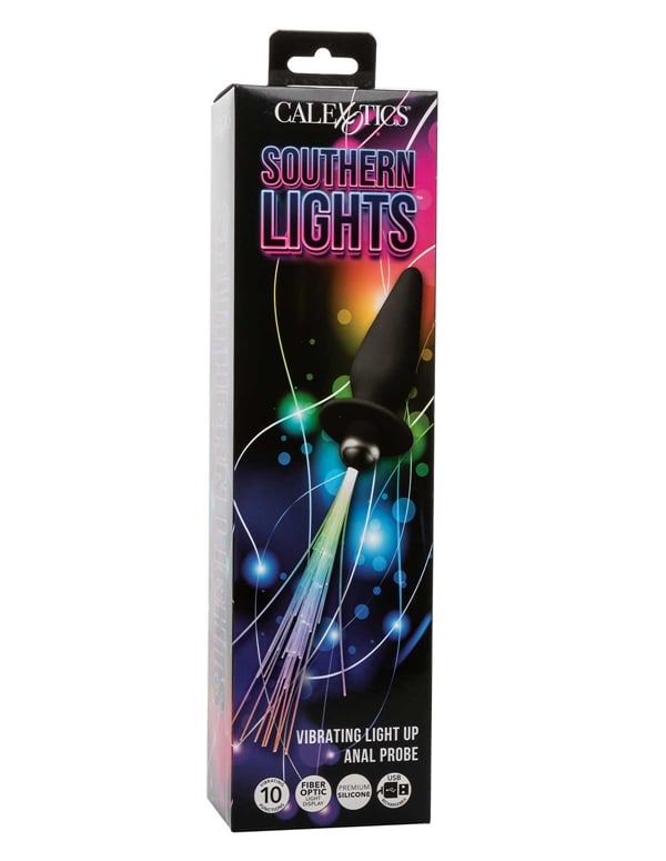 Southern Lights - Vibrating Light Up Anal Probe ALT5 view Color: BK