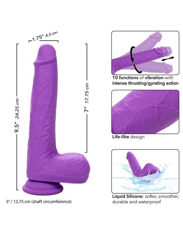 Studs - Rechargeable Gyrating And Thrusting Dildo ALT5 view Color: PR
