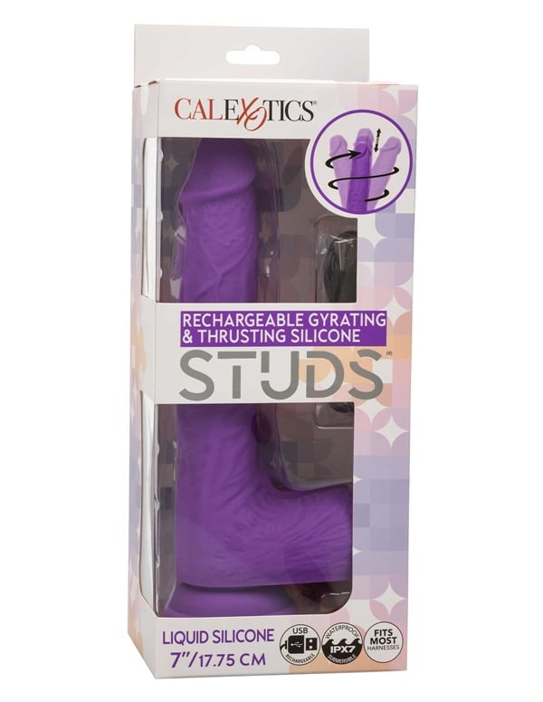 Studs - Rechargeable Gyrating And Thrusting Dildo ALT6 view Color: PR