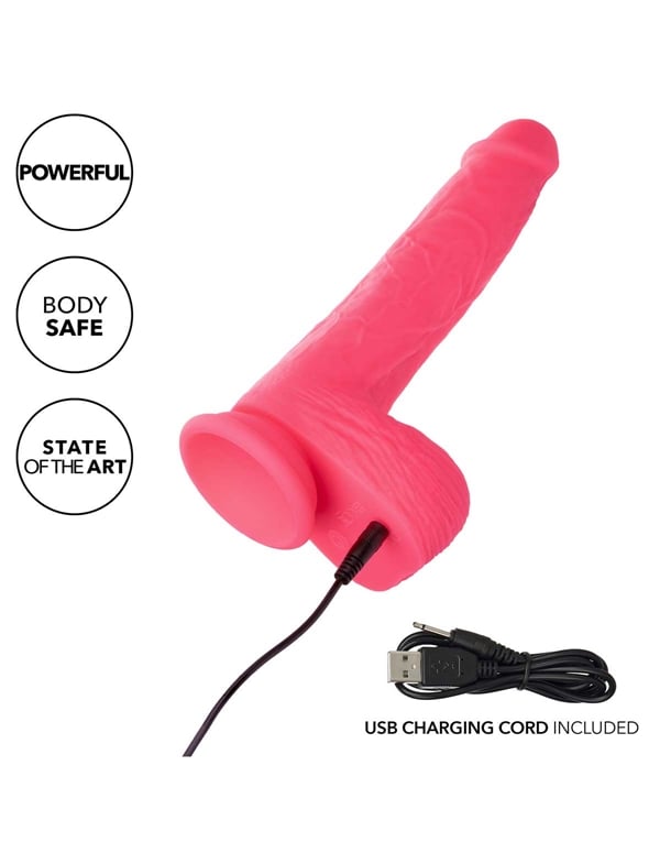 Studs - Rechargeable Rumbling And Thrusting Dildo ALT4 view Color: PK