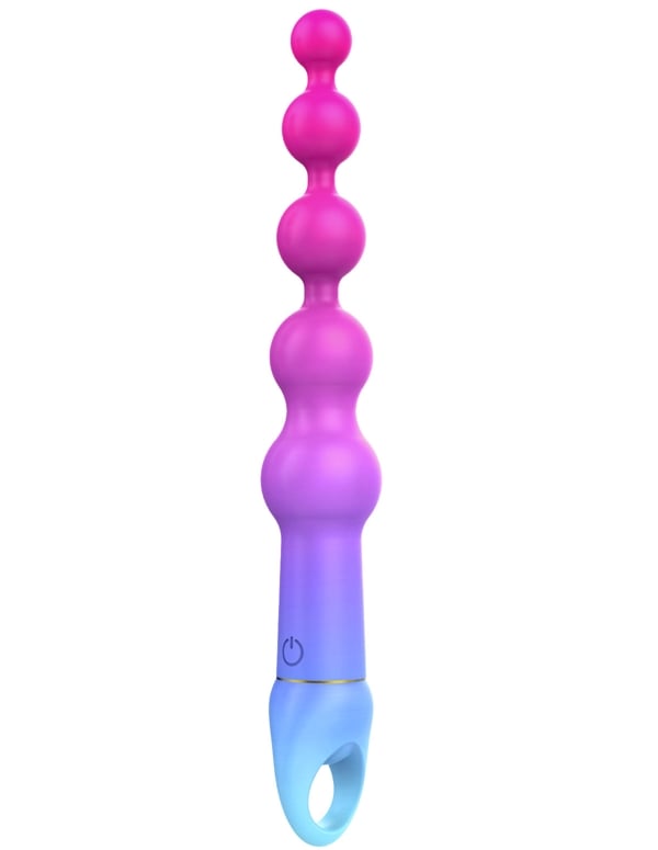 Happy Love - Over The Moon Vibrating Anal Beads ALT2 view Color: PRB