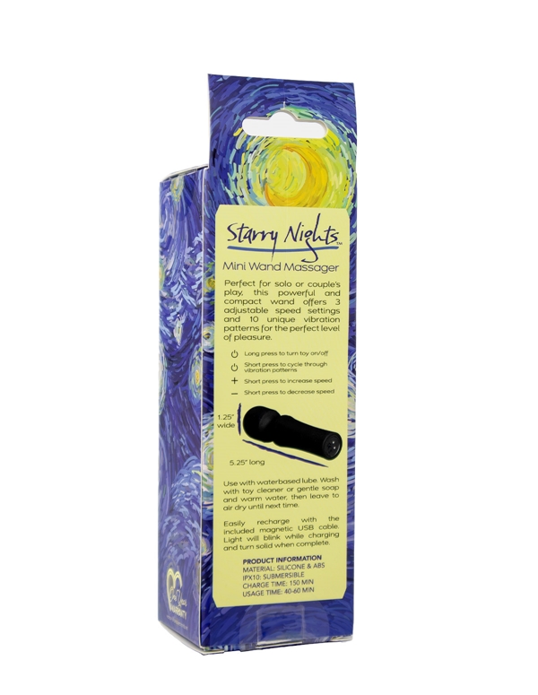 Starry Nights - Mini Wand Massager ALT5 view Color: BK