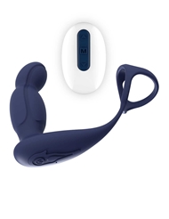 Alternate back view of ANAL QUEST - EQUATOR ROTATING PROSTATE PLUG & C-RING W/ REMOTE