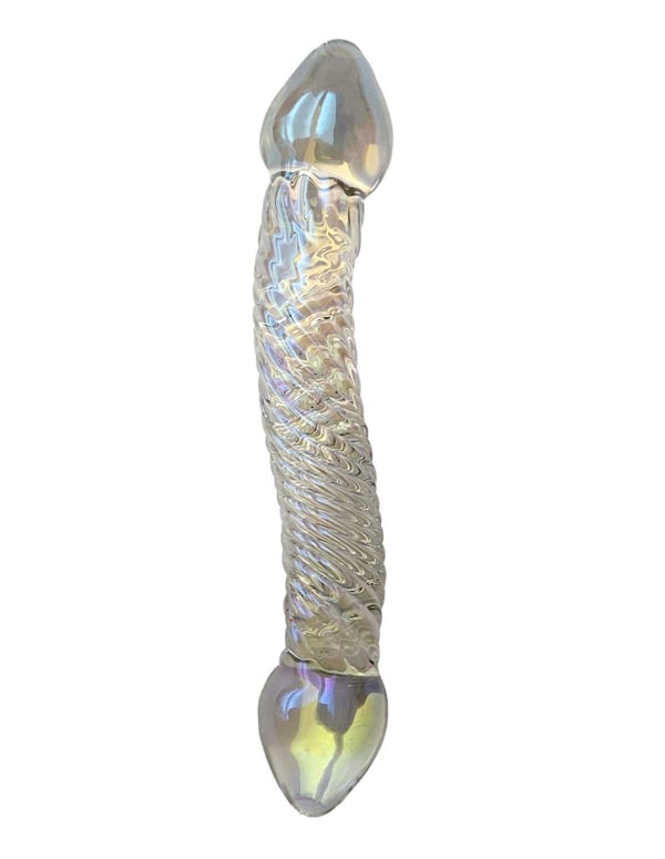 Glassy - Prisma Textured Glass Dildo default view Color: IDT