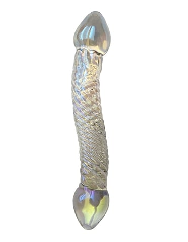 GLASSY - PRISMA TEXTURED GLASS DILDO - LL175-03284