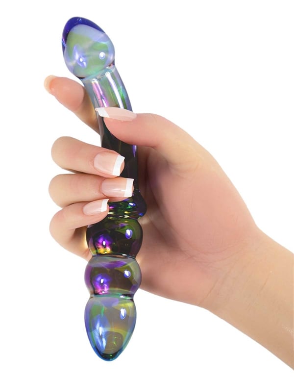 Glassy - Radiance Glass Dildo ALT2 view Color: DIB