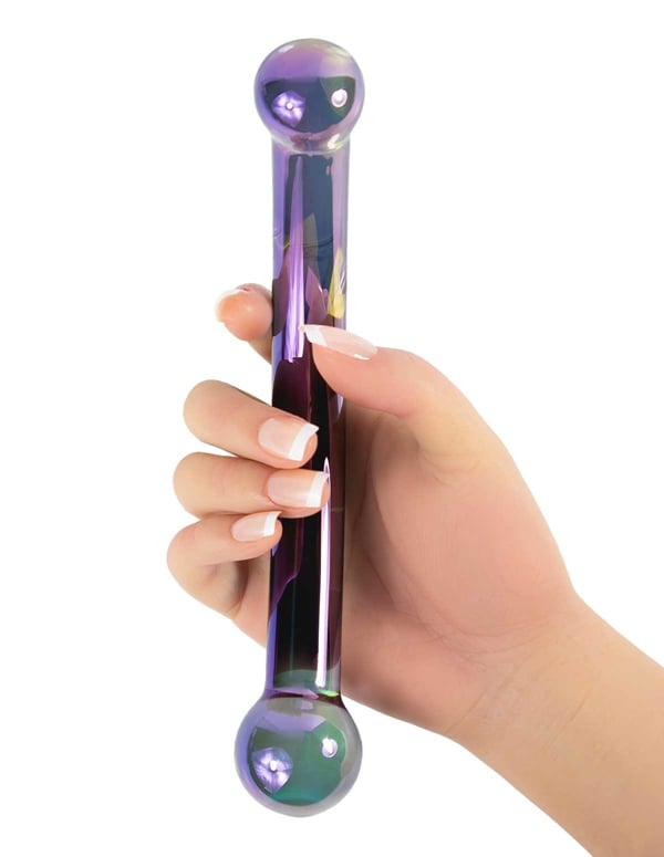 Glassy - Twilight Glass Dildo ALT2 view Color: DIB