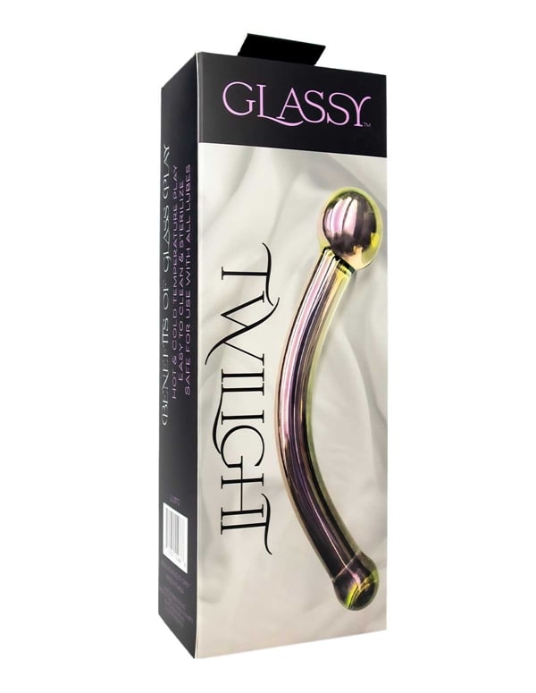 Glassy - Twilight Glass Dildo ALT3 view Color: DIB