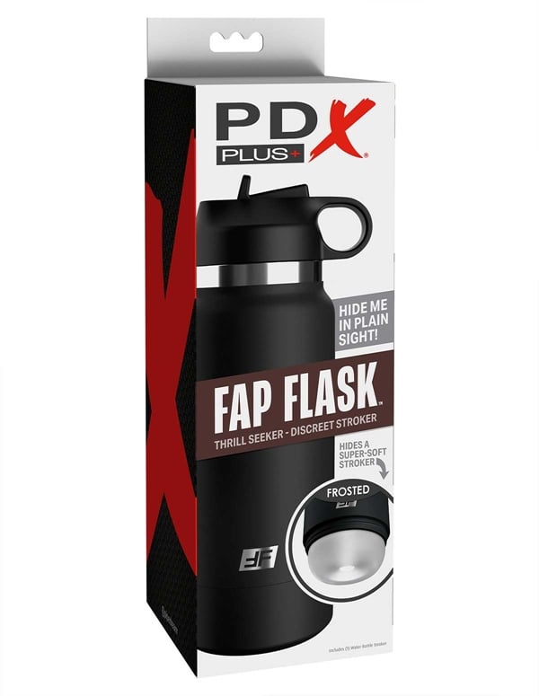 Pdx Plus - Fap Flask Thrill Seeker Water Bottle Stroker ALT2 view Color: BK