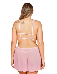 Alternate back view of MONARCH PLUS SIZE BABYDOLL