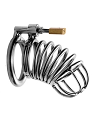 Front view of MASTER SERIES - THE JAILHOUSE CHASTITY DEVICE
