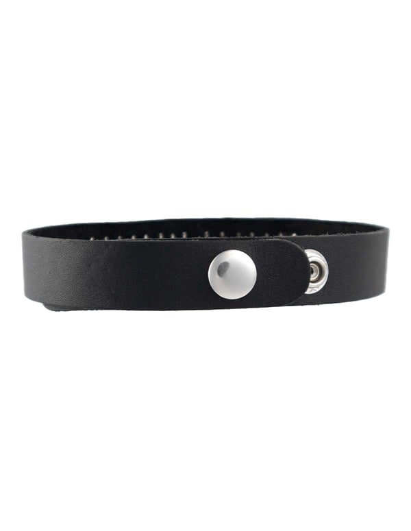 Black Leather Collar - Good Girl ALT1 view Color: BK