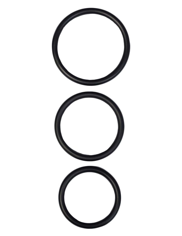 Black Seamless Stainless Steel C-Ring Set default view Color: BK