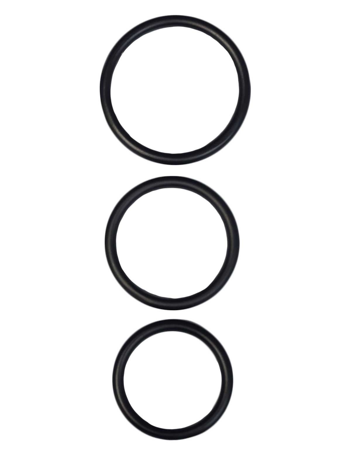 alternate image for Black Seamless Stainless Steel C-Ring Set