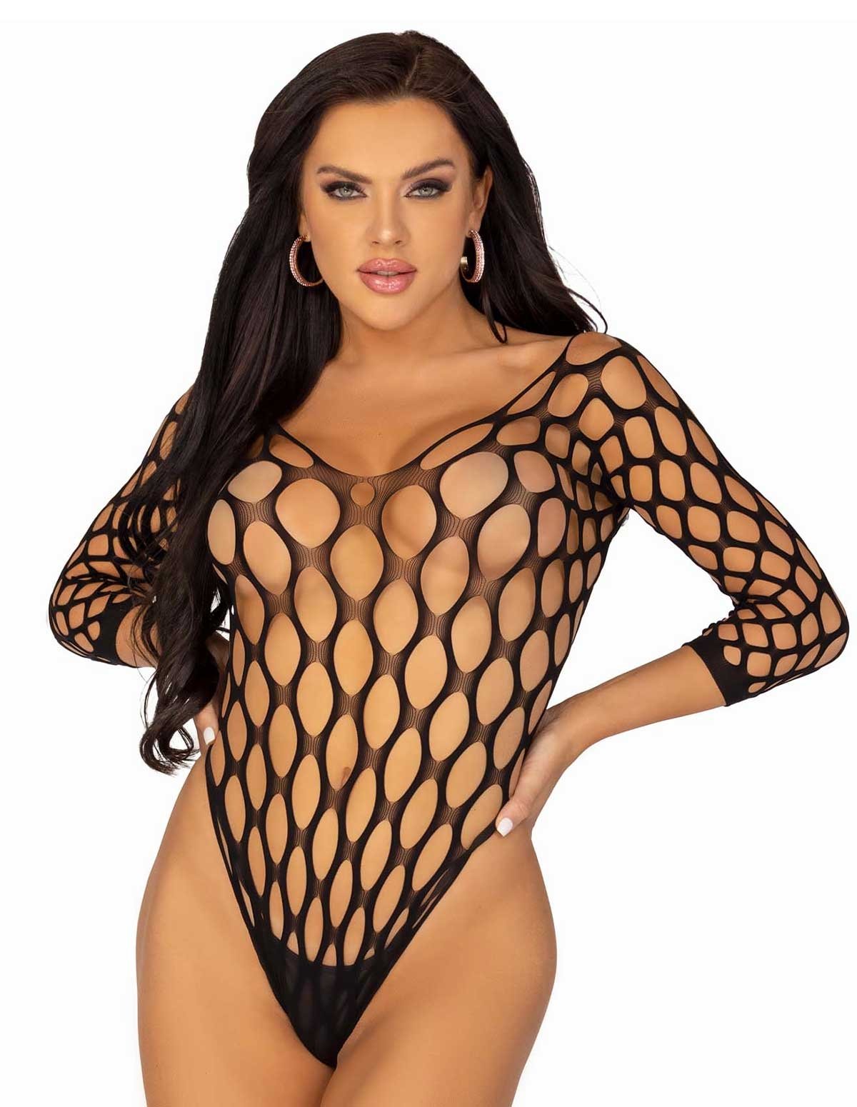 alternate image for Pothole Net 3/4 Sleeve Teddy