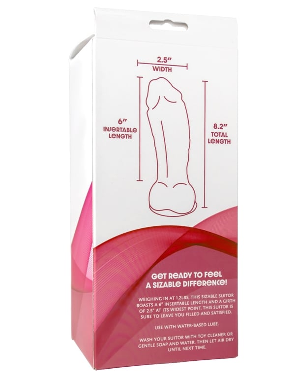 Sizable Suitor - 6 Inch Pink Dildo ALT6 view Color: PK