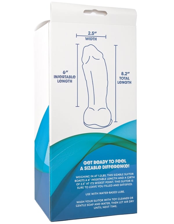 Sizable Suitor - 6 Inch Blue Dildo ALT6 view Color: BL