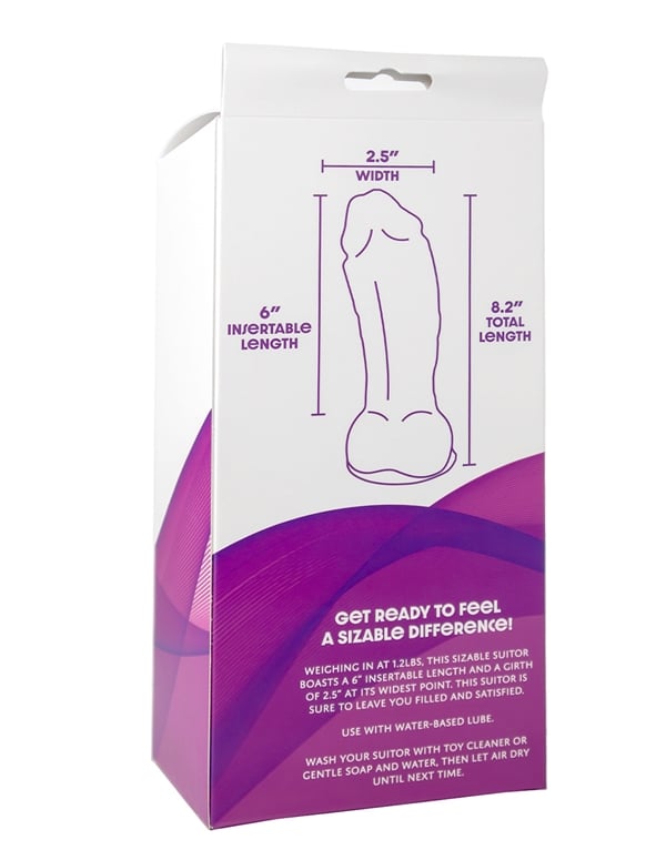Sizable Suitor - 6 Inch Purple Dildo ALT6 view Color: PR