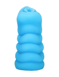 Front view of BLUE BABES - GLOW-IN-THE-DARK PUSSY STROKER