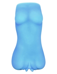 Front view of BLUE BABES - GLOW-IN-THE-DARK PUSSY STROKER WITH TITTIES