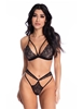 Additional BLACK view of product 2PC STRAPPY LACE SET with color code BK