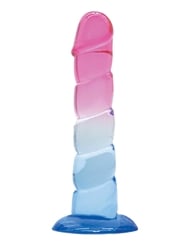 Front view of SHADES - 7.5 SWIRL DILDO