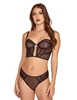 Additional BLACK view of product OFF THE CHAIN MESH BUSTIER AND PANTY SET with color code BK