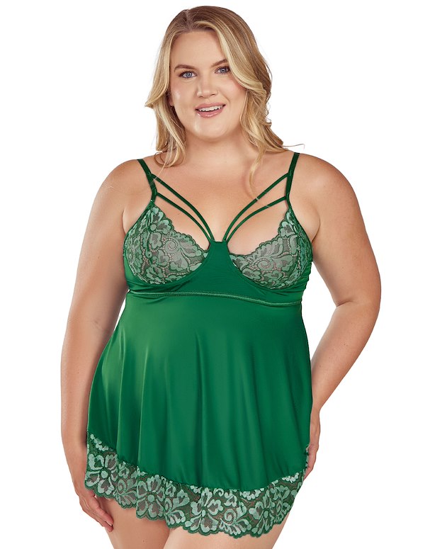 Primrose Plus Size Babydoll default view Color: GR