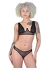 Additional BLACK view of product MEDUSA MESH BRA AND PANTY SET with color code BK