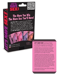 Alternate back view of LET'S HAVE SEX CARD GAME