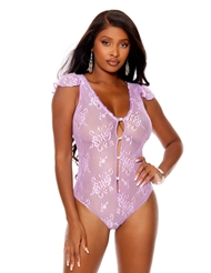 Alternate front view of MALAYA LACE TEDDY
