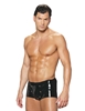 Additional BLACK view of product VINYL SHORTS WITH BREAK AWAY FRONT with color code BK