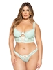 Additional MINT view of product DITSY LACE MINT LONG LINE PLUS BRA AND PANTY SET with color code MT