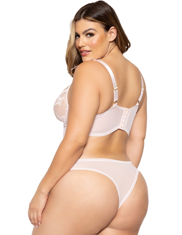 DITSY BLUSH LACE PLUS SIZE TEDDY ALT1 view Color: BLS