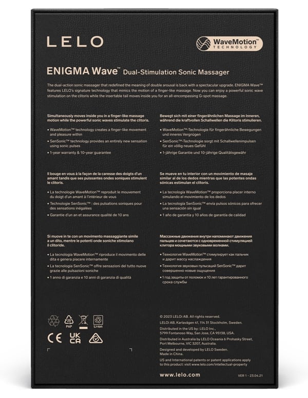 Lelo Enigma Wave ALT4 view Color: PR