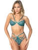 Additional TEAL view of product MARGARET TEAL BRA AND PANTY WITH PEARL DETAIL with color code TL