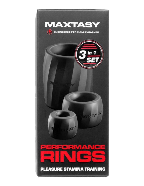 Maxtasy Performance Rings - 3Pc Set ALT1 view Color: BK