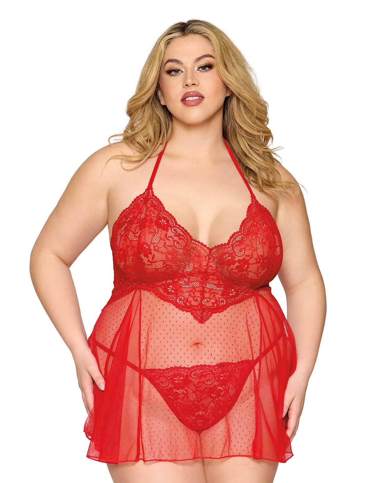 alternate image for Stella Dot Mesh Plus Size Babydoll
